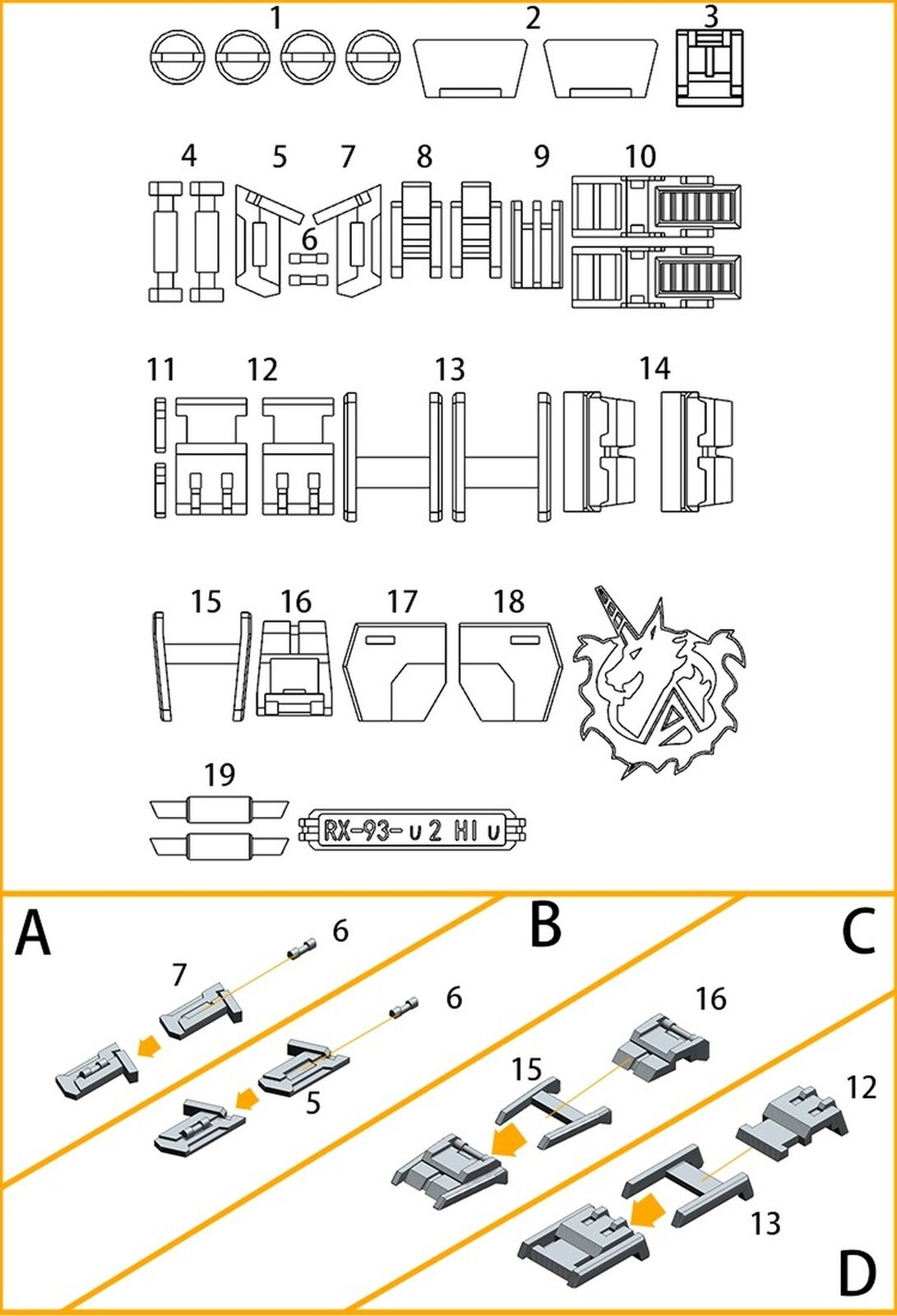 D.U.A Details Upgrade Accessories GP-009 MG RX-93-v2
