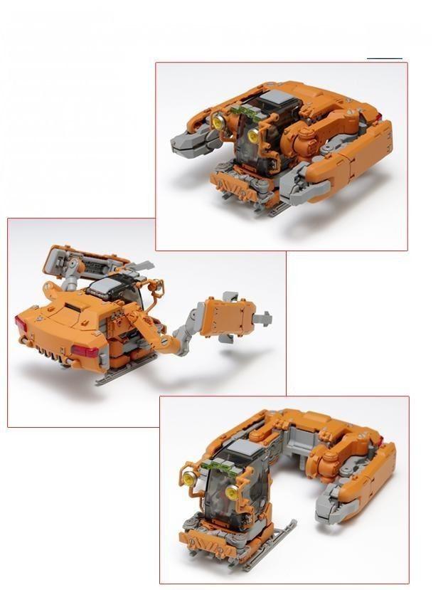 Wave Space Pod Crab-03 Orange/White (3.07 Inch Tall approx) Construction Equipment