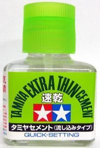 Tamiya 87182 Extra Thin Cement Quick Setting (40ml Bottle)