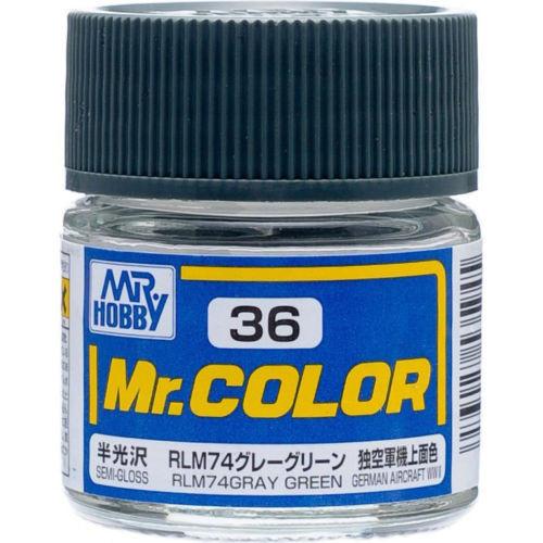 C36 Semi-Gloss RLM74 Gray Green 10ml