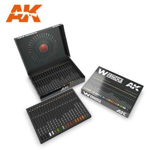 AK Interactive Weathering Pencils Watercolor Deluxe Edition Box  Set (37 Colors)