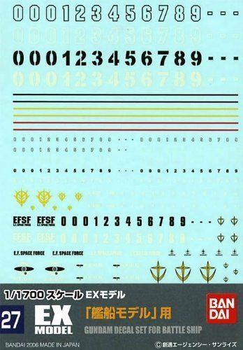 Gundam Decal 27 - Gundam Decal Set for Battle Ship