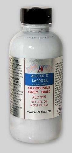 GLOSS PALE GREY BASE - 4 oz. Alclad II Airbrush Lacquer #315