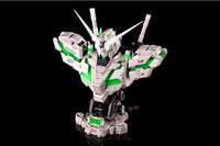 KNL HOBBY Gundam 1/35 RX-0 Unicorn Bust NT-D System full psycho-frame prototype M-S LED Lighting Green