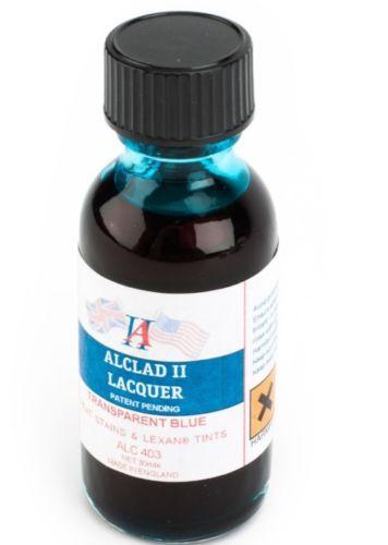 Alclad II 1oz. Bottle Transparent Blue Lacquer ALC-403