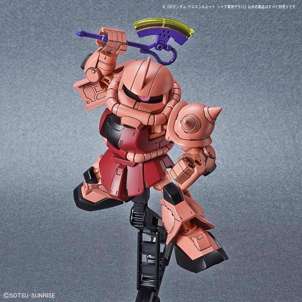 SD GUNDAM CROSS SILHOUETTE ZAKU II CHAR CUSTOM