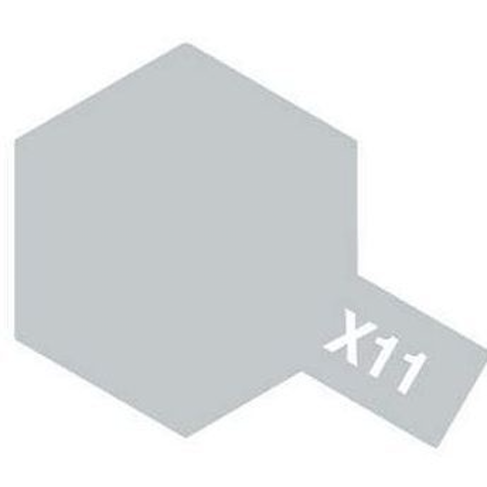 Tamiya Color Chrome Silver Mini Acrylic Gloss Finish X-11