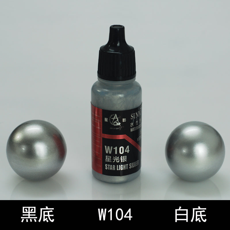 Sunin Acrylic Metal Color W104: Star Light Silver