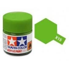 Tamiya Color Light Green Mini Acrylic Gloss Finish X-15