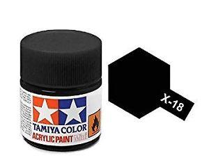 Tamiya Color Semi Gloss Finish Black Mini Acrylic Gloss Finish X-18