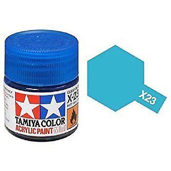 Tamiya Color Clear Blue Mini Acrylic Gloss Finish X-23