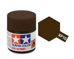 Tamiya Color Flat Brown Mini Acrylic Matte Finish XF-10