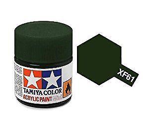 Tamiya Color Dark Green Mini Acrylic Matte Finish XF-61