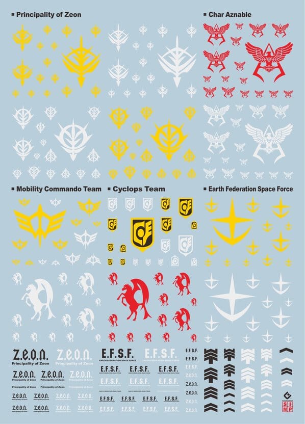 A05 UC0079 Insignias Decal Sheet