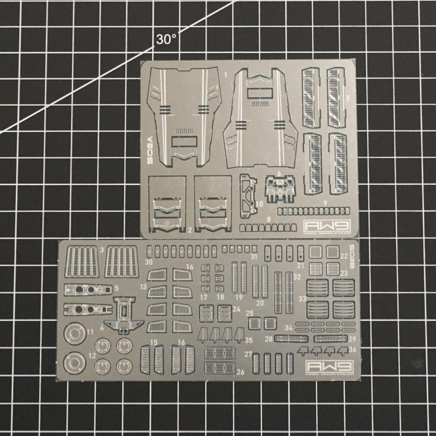 Photo Etch S01 MG ZZ Gundam Ver. ka
